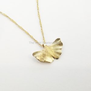 Gingko Biloba blad goud ketting