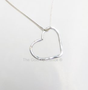 Zilveren ketting Hart