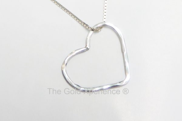 Zilveren ketting Hart