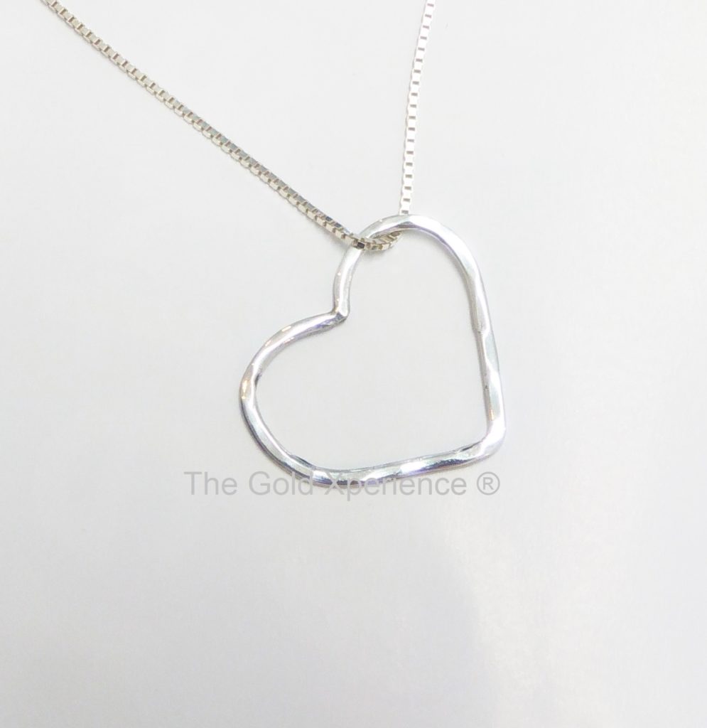 Silver Necklace Heart