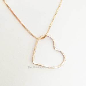 Aanbieding gouden hart ketting, hanger