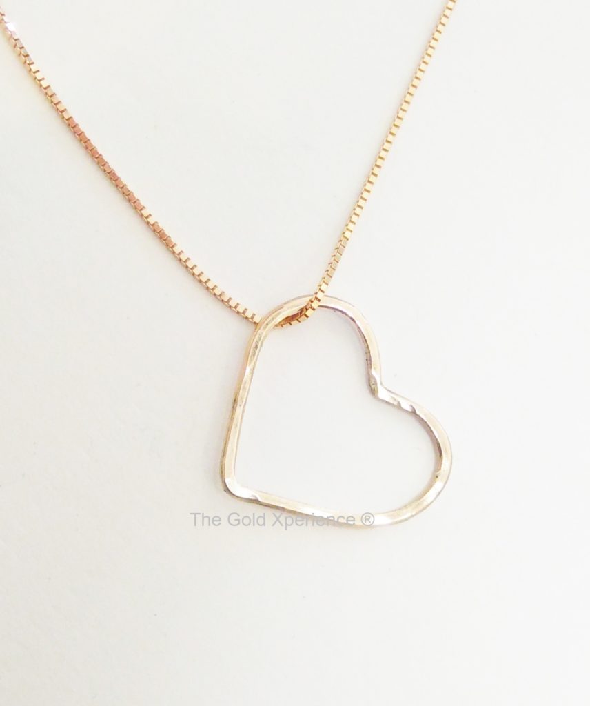 Aanbieding gouden hart ketting, hanger