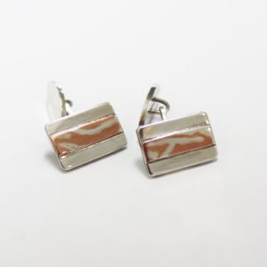 cufflinks silver copper mokume gane japanese