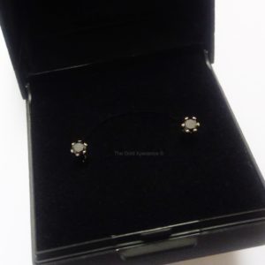 ear stud black diamond white gold