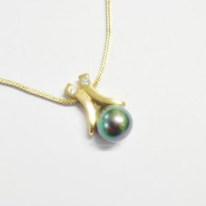 Gouden ketting Tahiti parel