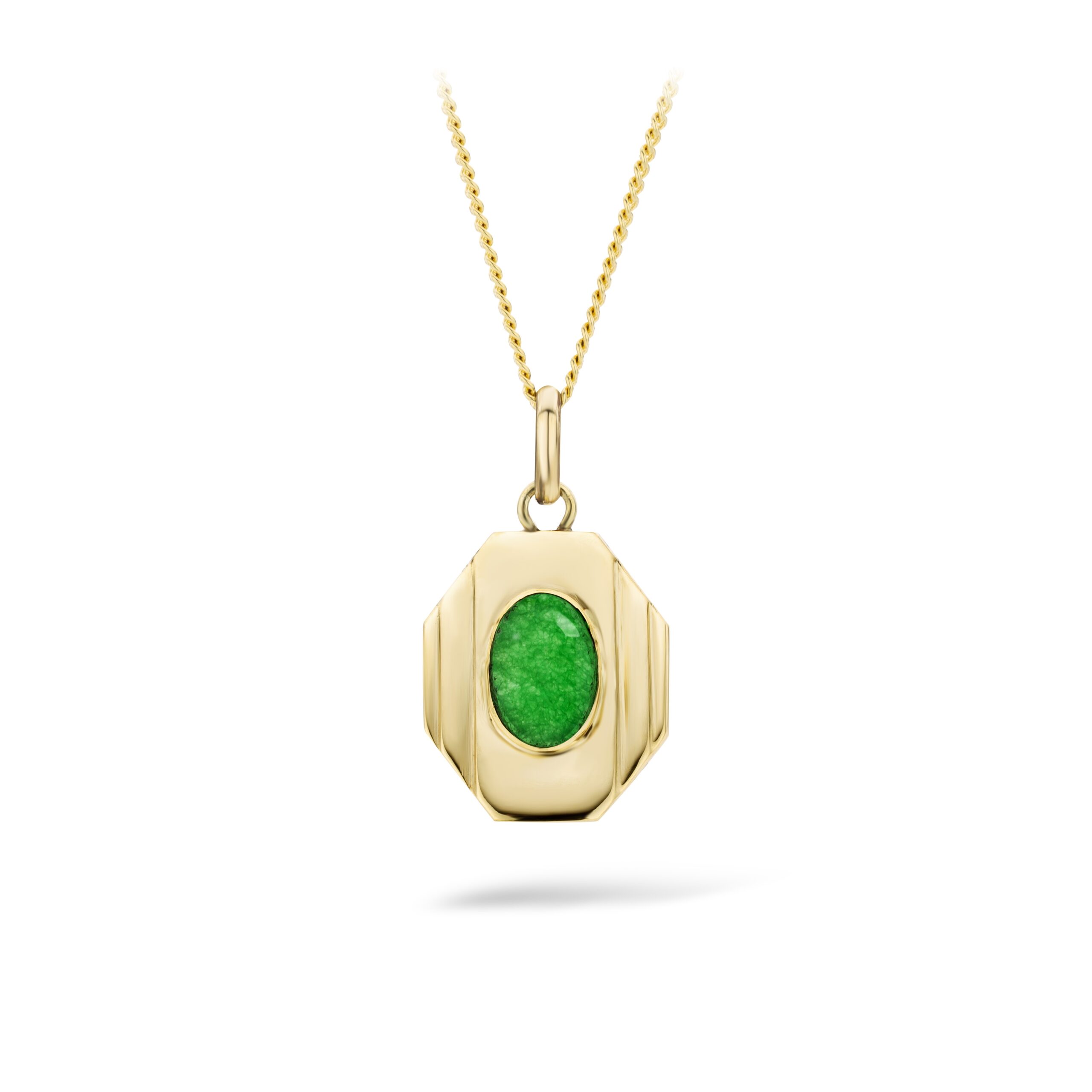 Pendant necklace gold Jade