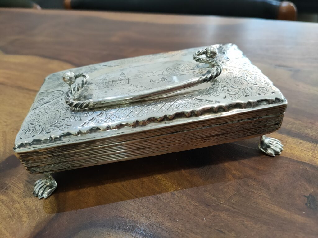 silver spoon box restored