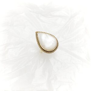 boho ring pearl gold