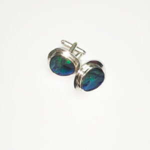 Cufflinks opal silver manchetknopen opaal zilver sieraad voor mannen