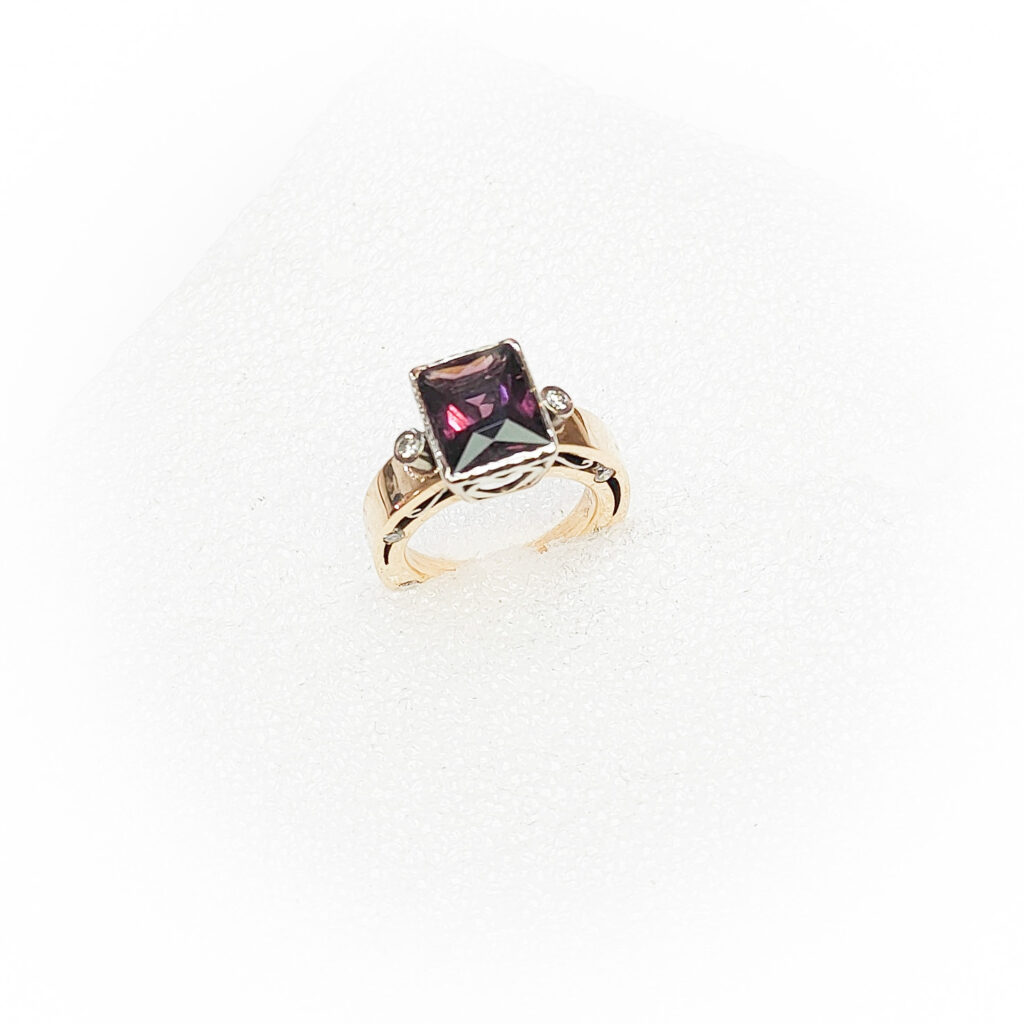 gold ring purple spinel diamonds gold ring purple spinel diamonds goldsmith world