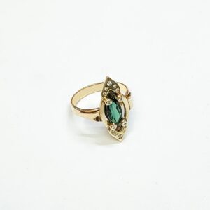 gold ring tourmaline diamond