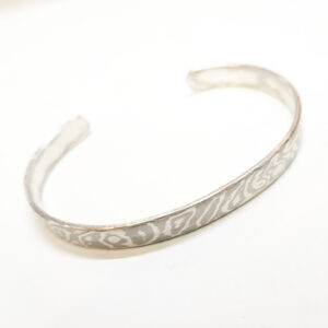 bracelet gray silver palladium mokume gane