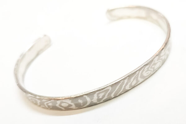 armband grijs zilver palladium mokume gane sieraad voor mannen laten maken