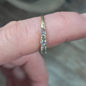 Allinance ring blauwe aquamarijn erfstuk repareren